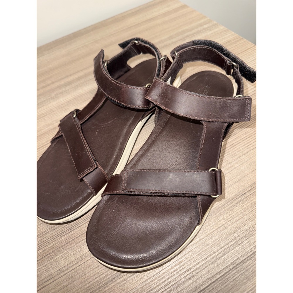 Merrell Performance Chocolate Brown Leather Adjustable Strap Sandals size 10 - Picture 6 of 6